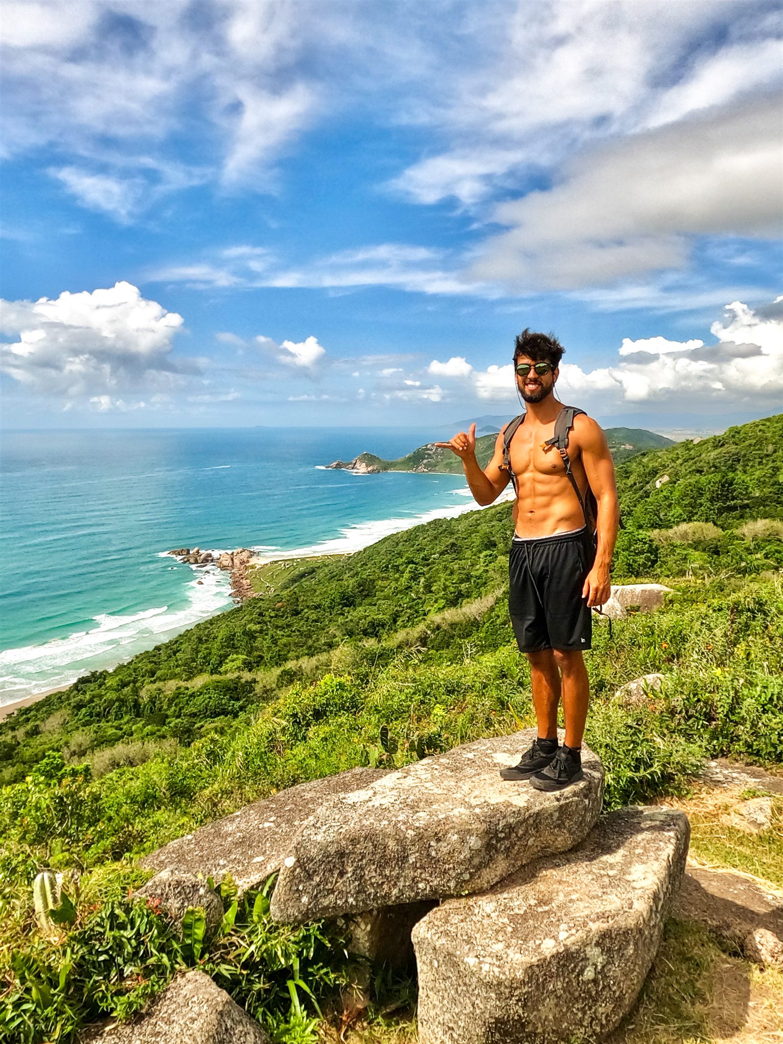 Mirante sobre a Lagoinha do Leste, num dos roteiros de trilha perto da Lagoa Nômade